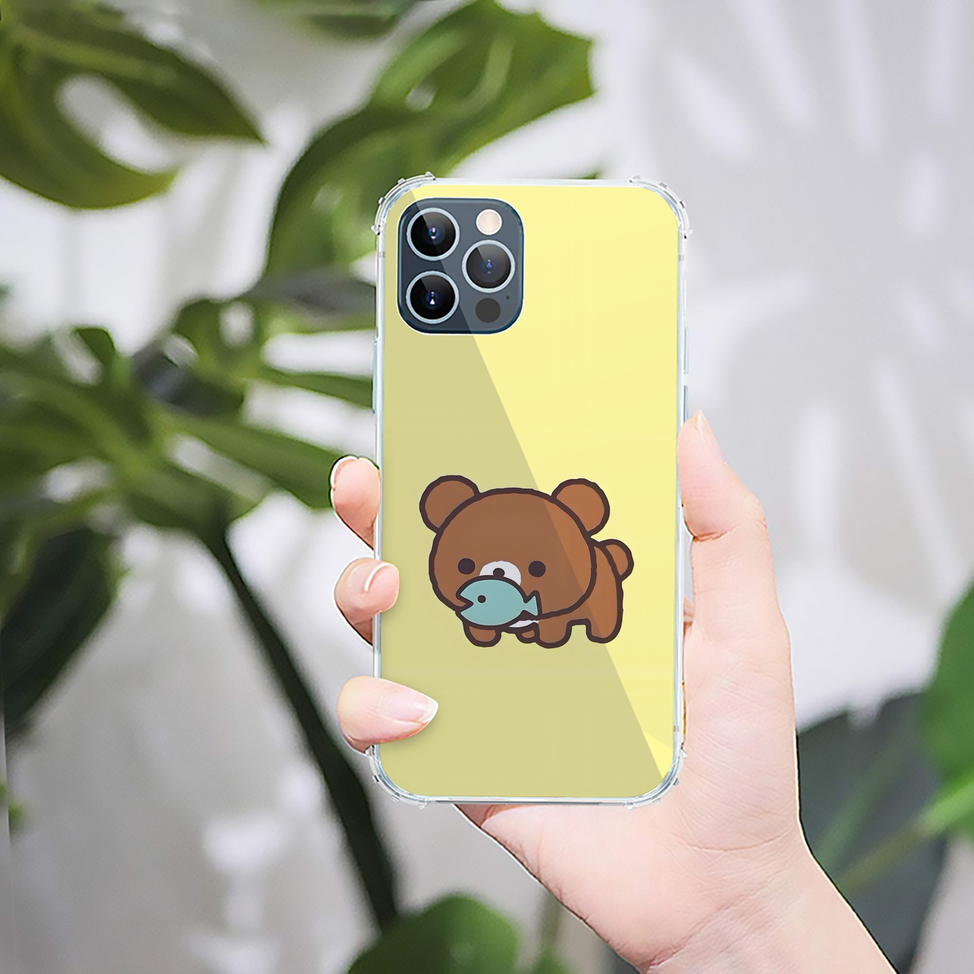 （画像用） リラックマ リラックマ キイロイトリ Rilakkuma Korilakkuma Kiiroitori 【iPhone 12シリーズ対応】透明スマホケース（クリアソフトケース）